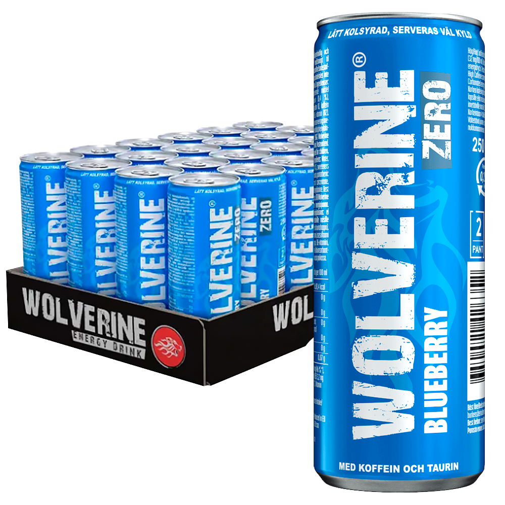 Wolverine Blueberry Zero 25cl x 24st