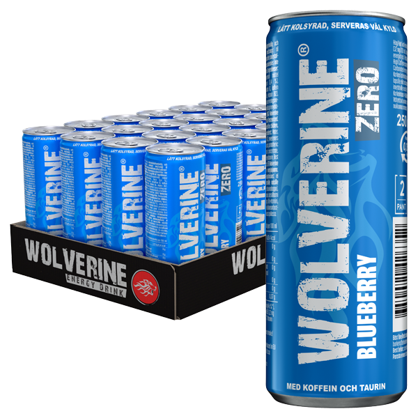 Wolverine Blueberry Zero 25cl x 24st