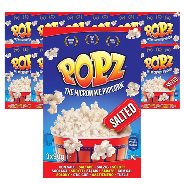 Popz Micropopcorn Salt 3x90g 12st