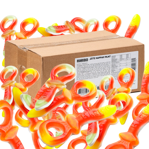 Haribo Jättenappar Frukt skum 2,5kg
