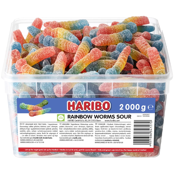 HARIBO Rainbow Worms Sour 2kg