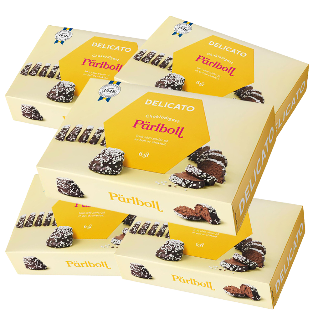 5st - Delicato Pärlboll 6-pack