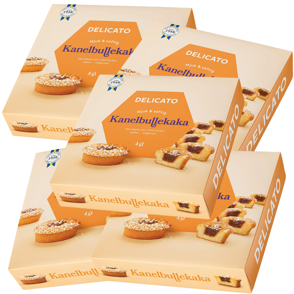 5st - Delicato Kanelbullekaka 4-pack