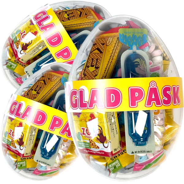 3st - Påskägg STOR Snacks/Godis 157g