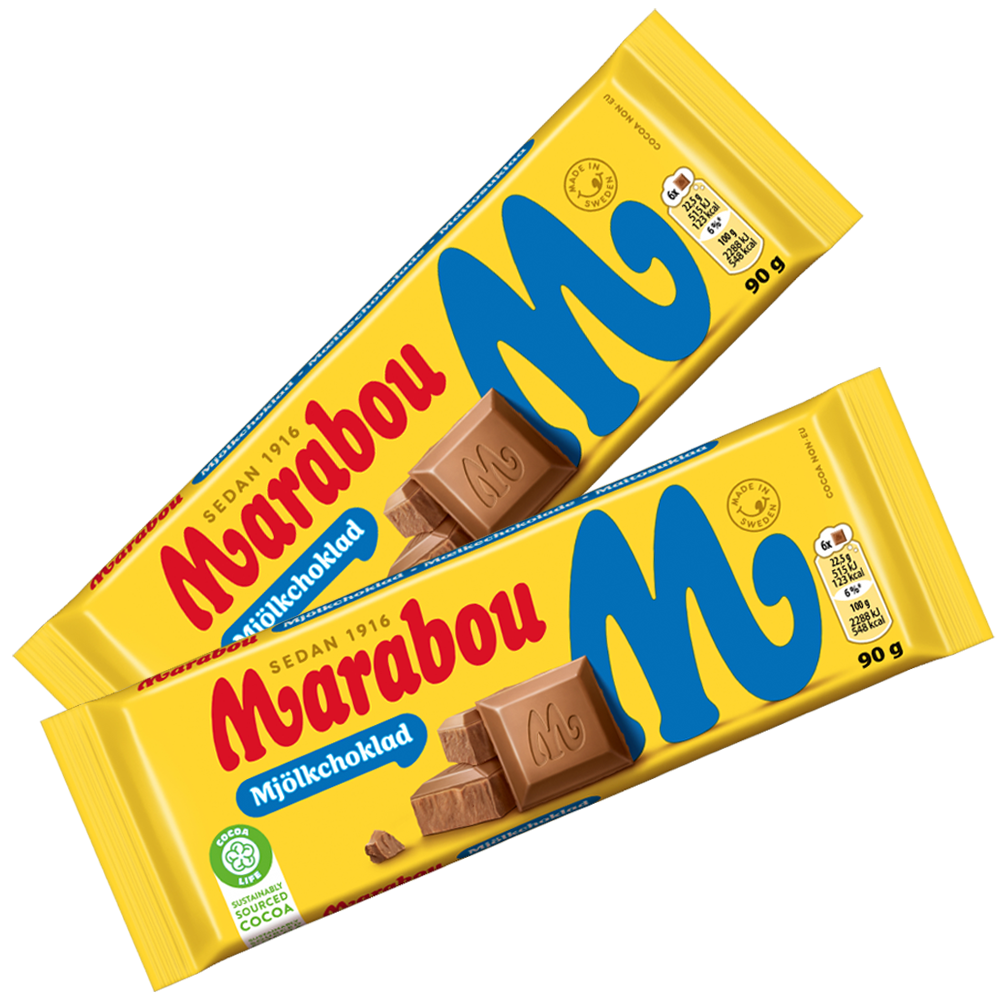 2st - Marabou Mjölkchoklad 90g
