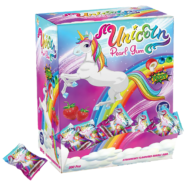 Unicorn Pearl Bubble Gum Automat - 200st