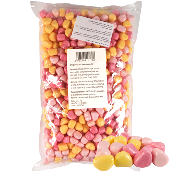 Jellioo Coated Marshmallow Heart 1kg