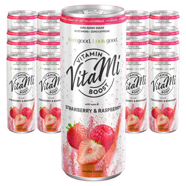 Vitami Strawberry & Raspberry 33cl x 24
