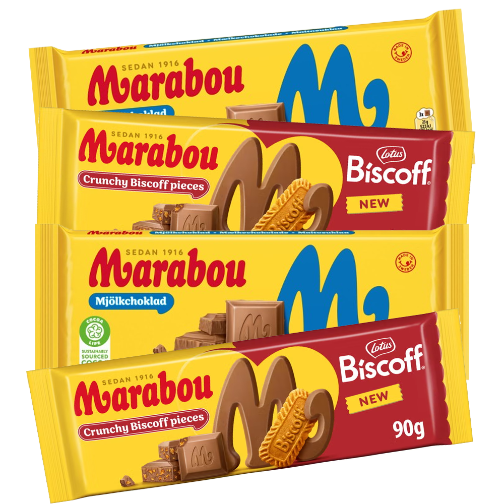 Marabou Biscoff + Mjölkchoklad 4st 160g
