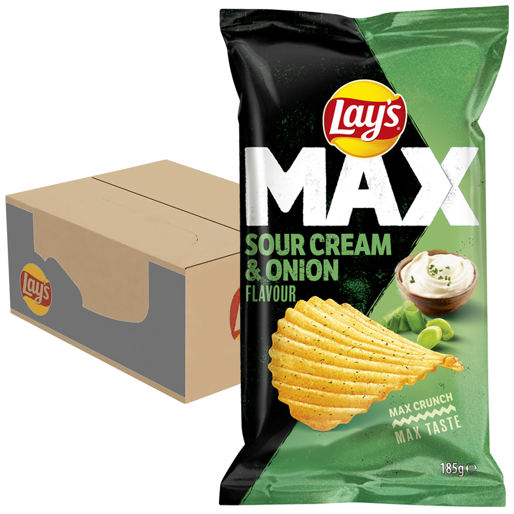 Lay´s Max Sour Cream & Onion 22st x 185g