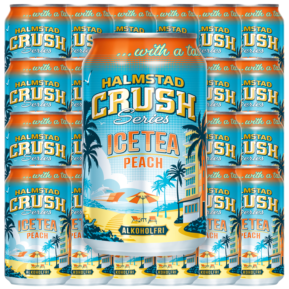 Halmstad Crush Ice Tea Peach 33cl x 24st