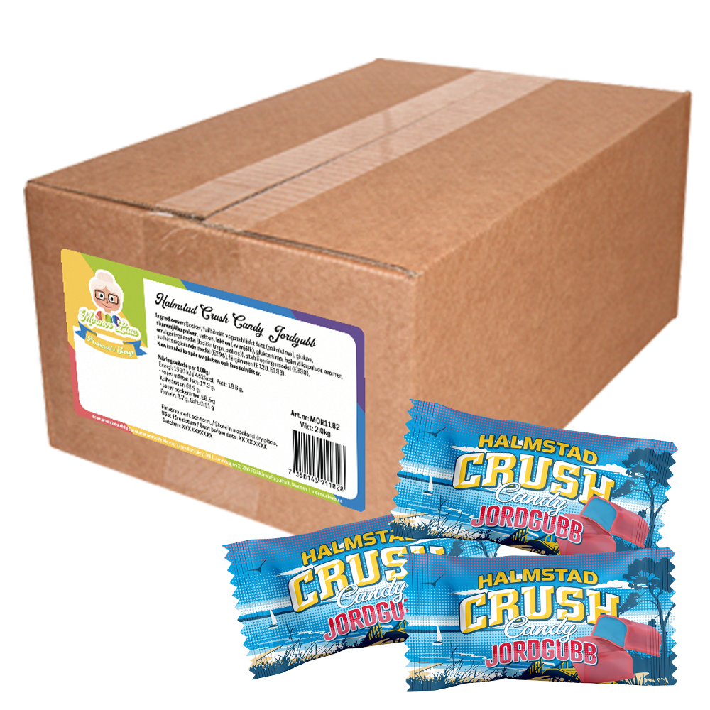Halmstad Crush Candy Jordgubb 2kg