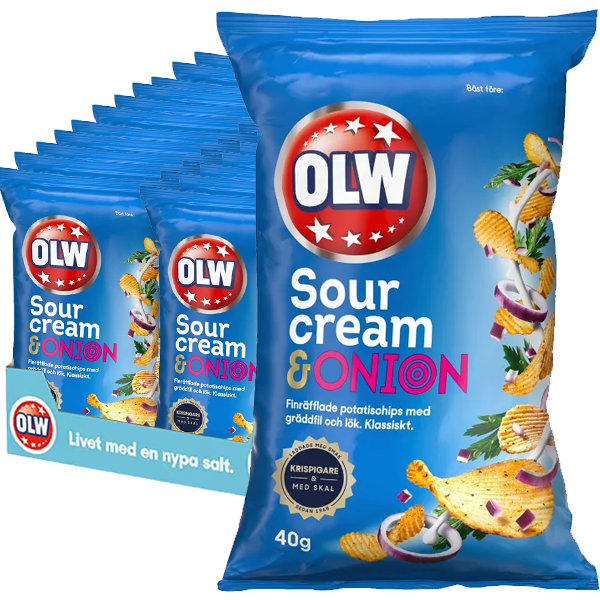 OLW Sourcream & Onion 40g - 20st