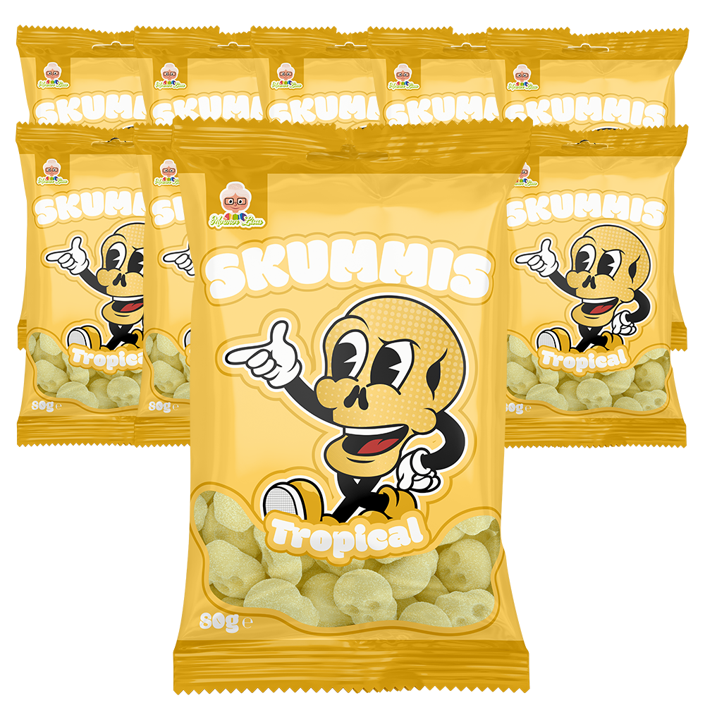 10st - Skummis Tropical 80g 2:sort
