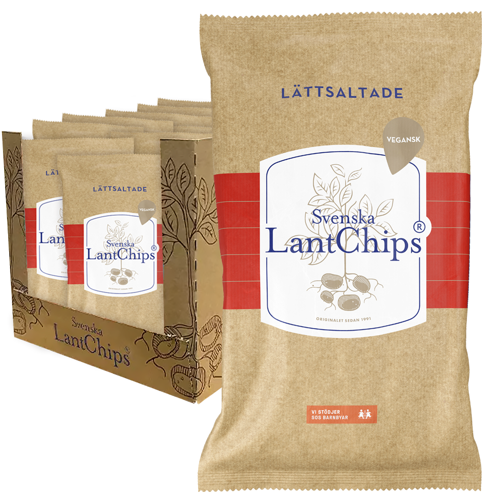 Lantchips Lättsaltade 10st x 200g