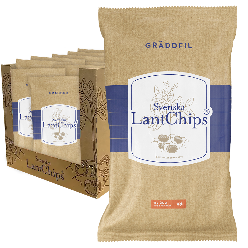 Lantchips Gräddfil 10st x 200g