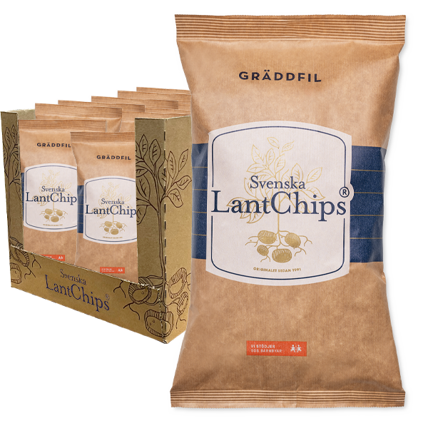Lantchips Gräddfil 10st x 200g
