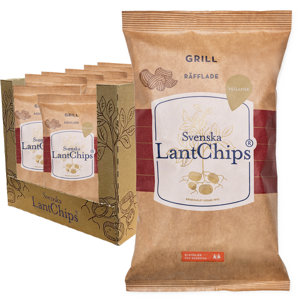 Lantchips Grill Räfflade 10st x 200g