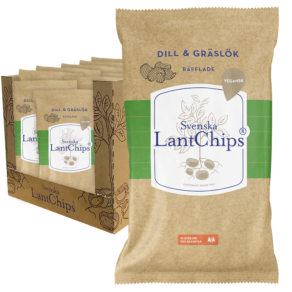 Lantchips Dill Räfflade 10st x 200g
