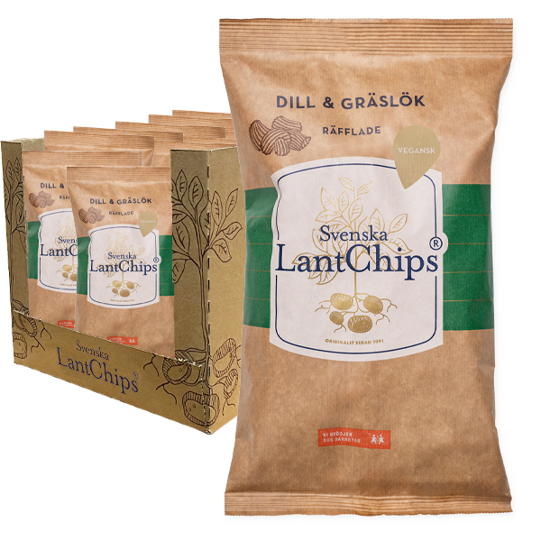 Lantchips Dill Räfflade 10st x 200g