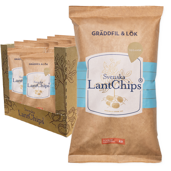 Lantchips Gräddfil & Lök 10st x 200g