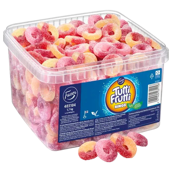 Tutti Frutti Rings Sour Lösvikt 1,7kg