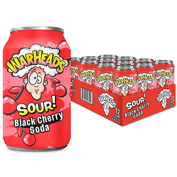 Warheads Sour Soda Black Cherry 12x355ml