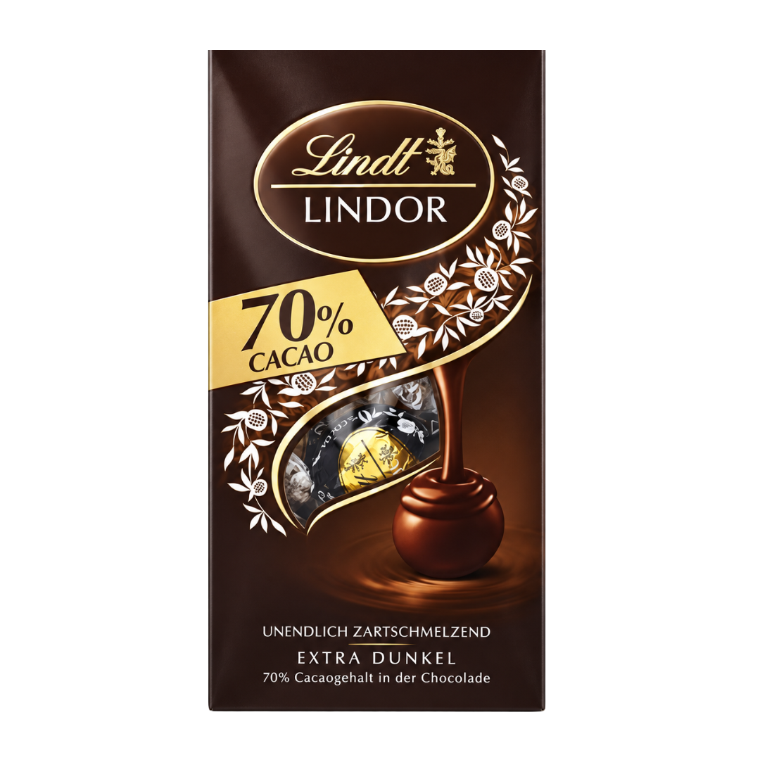 Pose Lindt Lindor 70% Cacao 137g