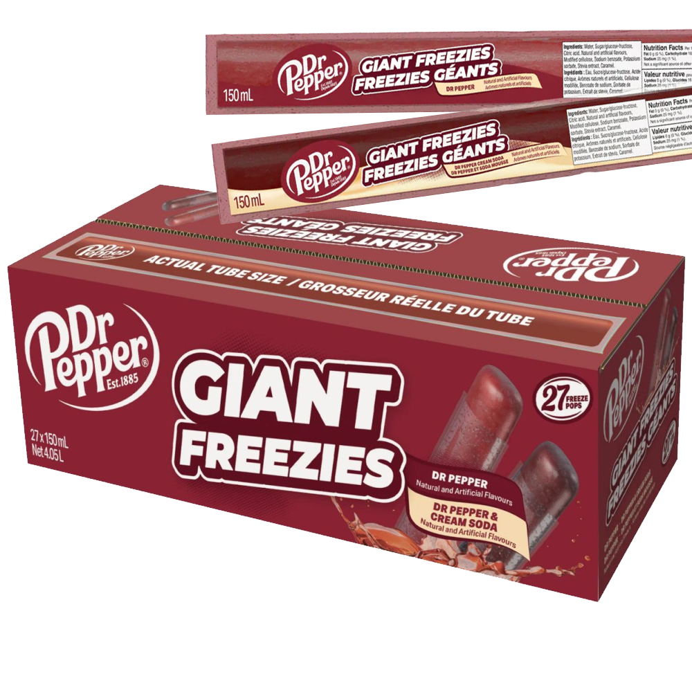 Dr Pepper Giant Freeze Pops 27-pack 156g