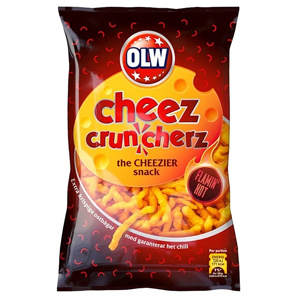 OLW Cheez Cruncherz Hot Chili 225g