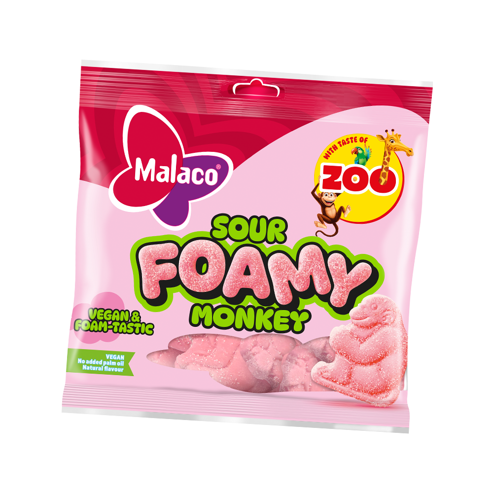 Malaco Zoo Sour Foamy Monkey 115g