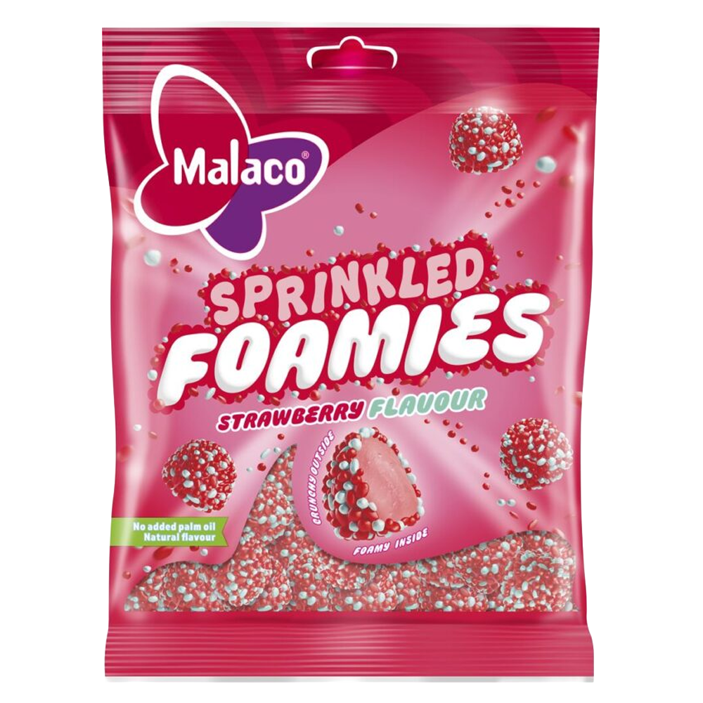 Sprinkled Foamies Sour Strawberry 110g