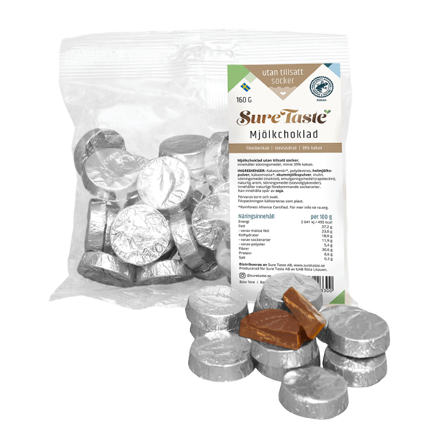 Chokladmynt Mjölkchoklad Silver 160g