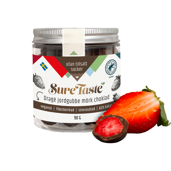 Drage Jordgubb Mörk Choklad 90g
