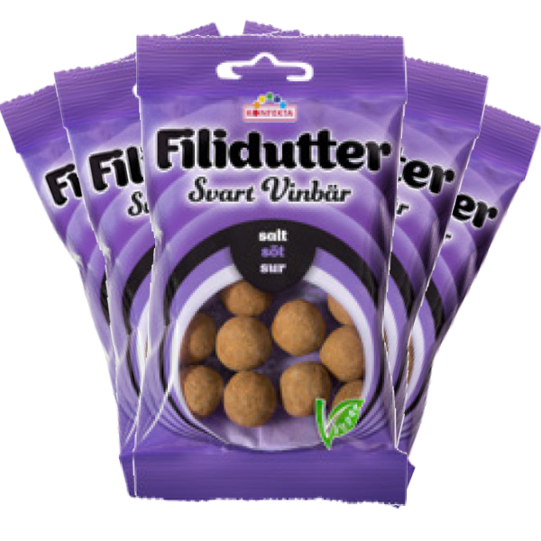 5st - Filidutter Svart Vinbär 65g