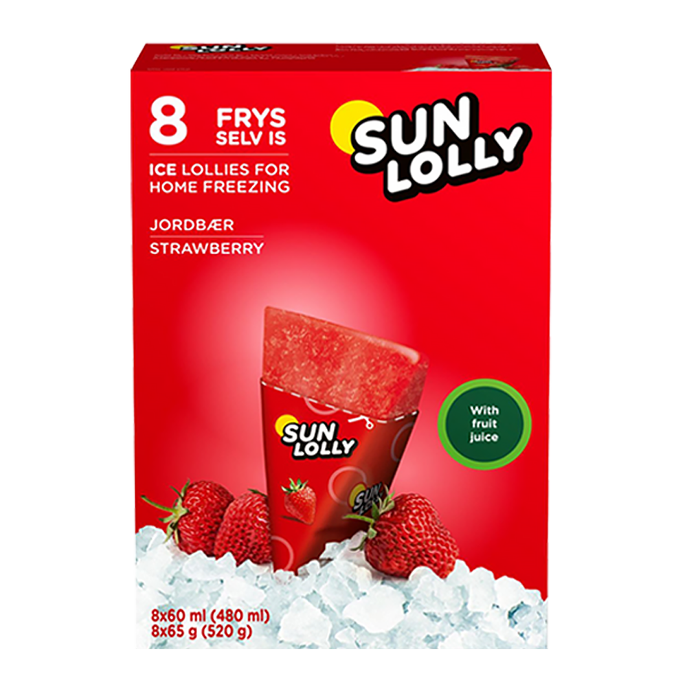 Sun Lolly Jordgubb 8-pack