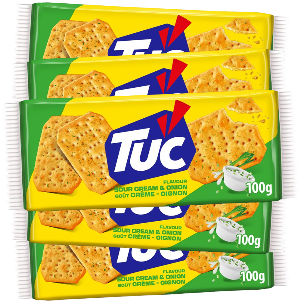 5 pack Tuc Sour Cream&Onion 100g