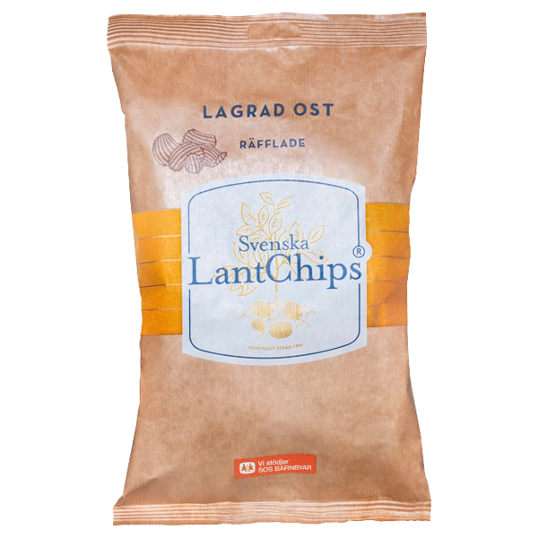 Lantchips Lagrad Ost Räfflade 200g