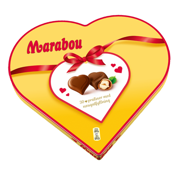 Marabou Hjärta ask 165g