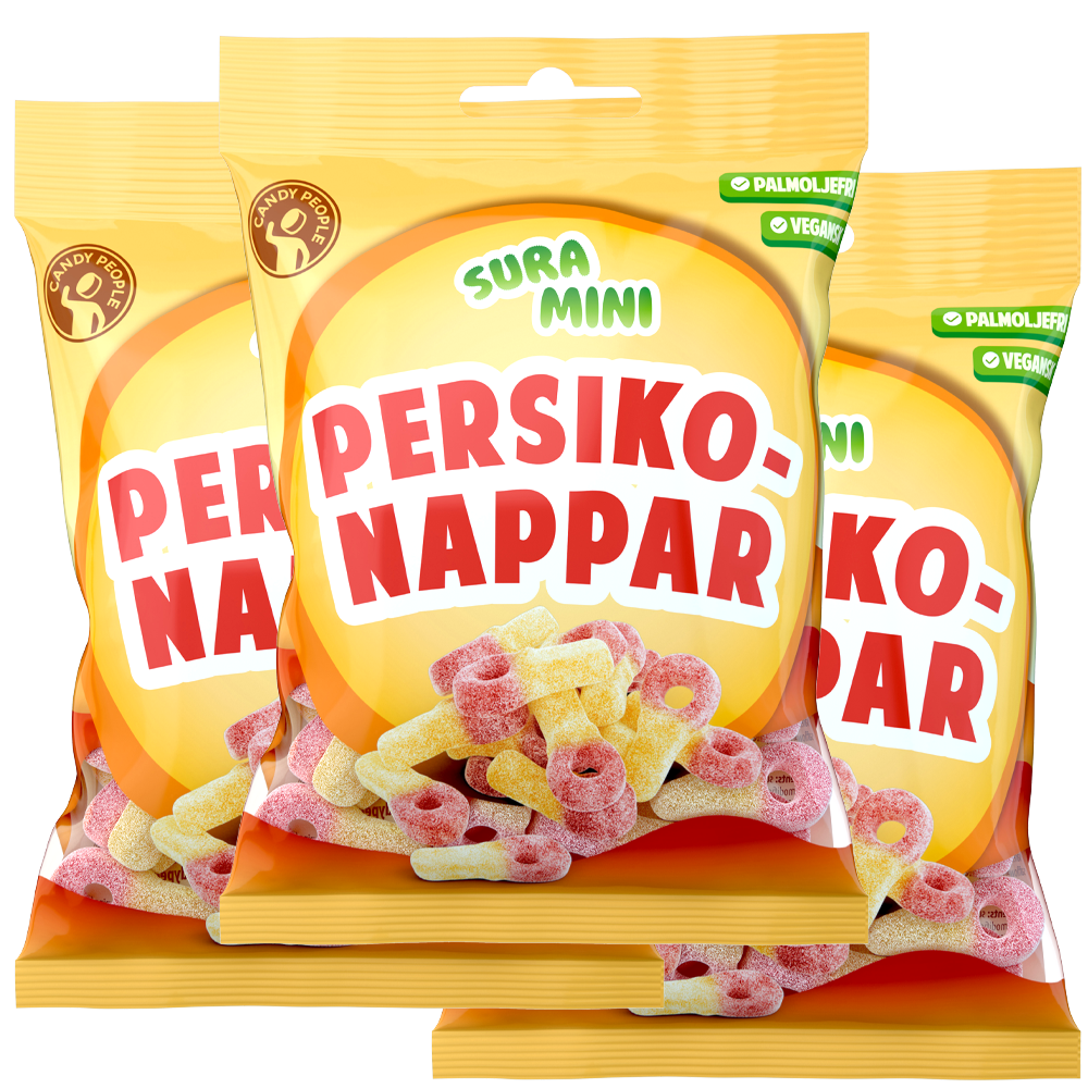 3st - Sura Mini Persikonappar 70g