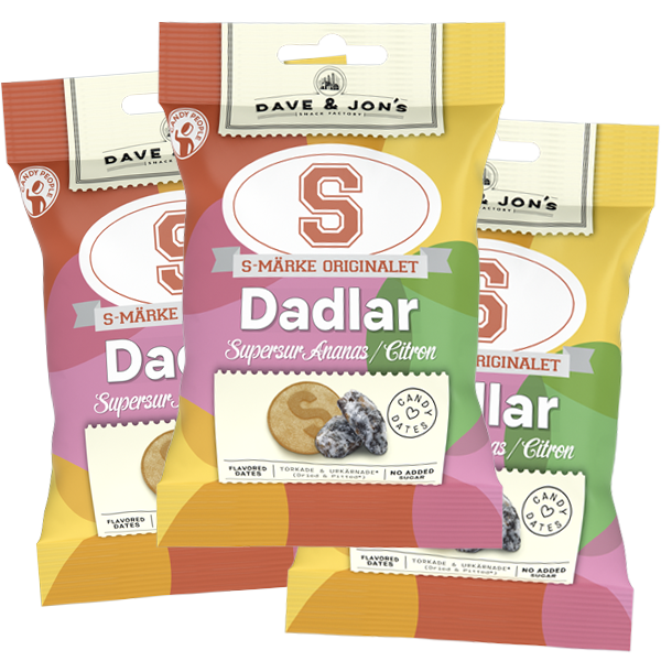 3st - S-märke Dadlar Supersur 50g