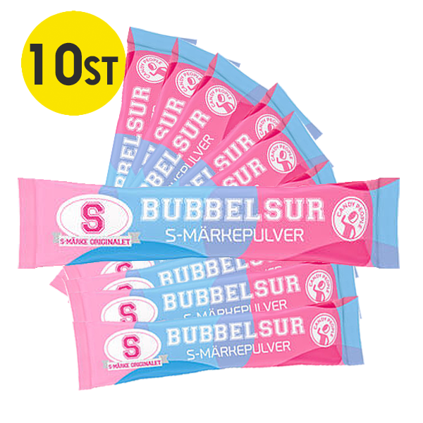 10st - S-märke Bubbelsur pulver 9G