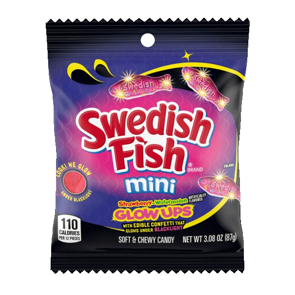 Swedish Fish Mini Glow Ups 87g