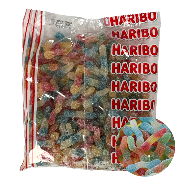 Haribo Fizzy Worms 1kg