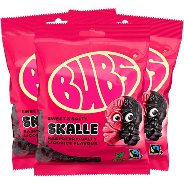3st - Bubs Hallon/Lakritsskalle 90g