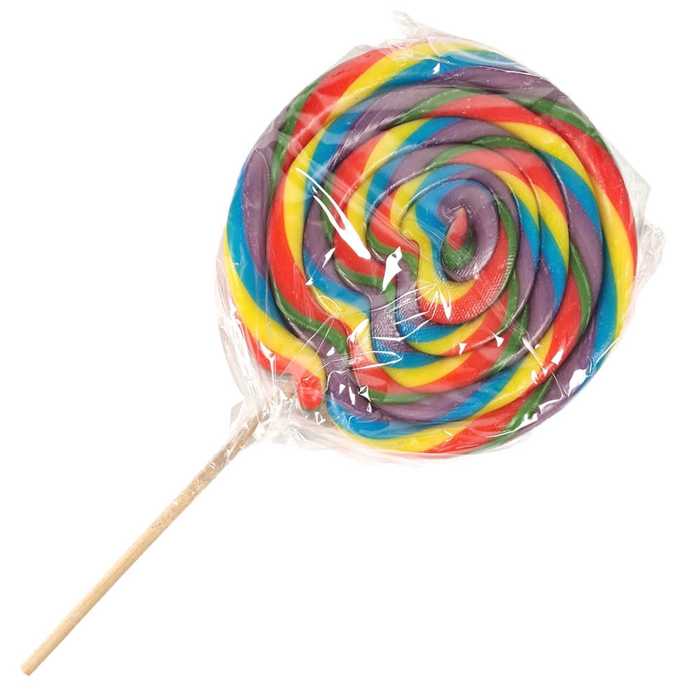 Stor Spiral Rainbow Klubba 200g