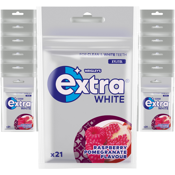 Extra White Raspberry Granatäpple 30stst