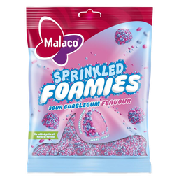 Sprinkled Foamies Sour Bubblegum 110g