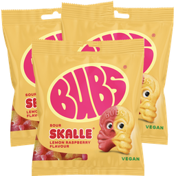 3st - Bubs Lemon Raspberry Skalle 155g