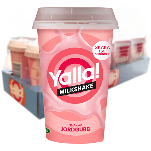 Yalla Milkshake Jordgubb 10st x 200ml